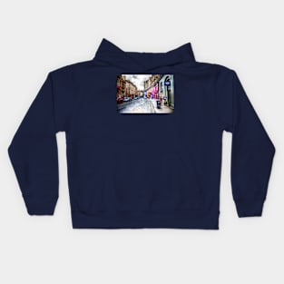 Grassmarket Edinburgh, Scotland, Top Of The Hill Kids Hoodie